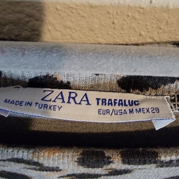 Zara trafaluc Leopard print sweater dress Size 28 / Medium - Picture 3 of 8